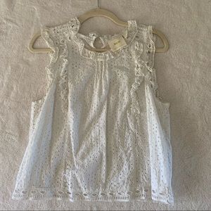 NWOT MAEVE FOR ANTHROPOLOGIE White Lace Top